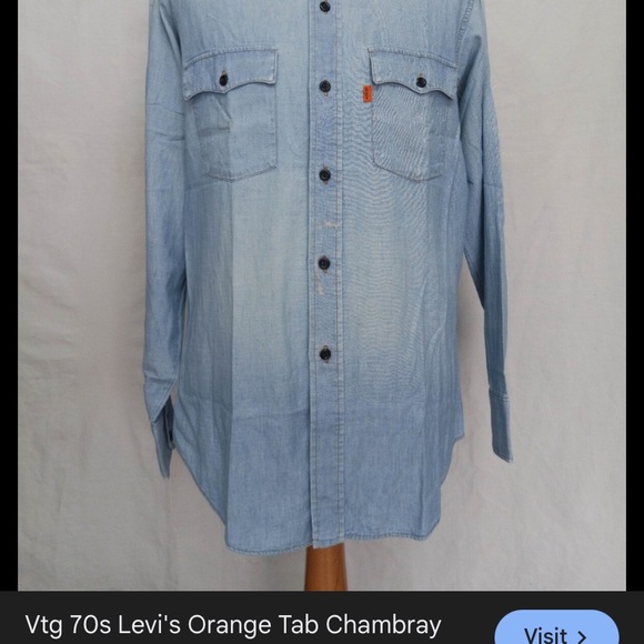 Levi's Other - Levi's Light Blue Denim Shirt size large orang tag